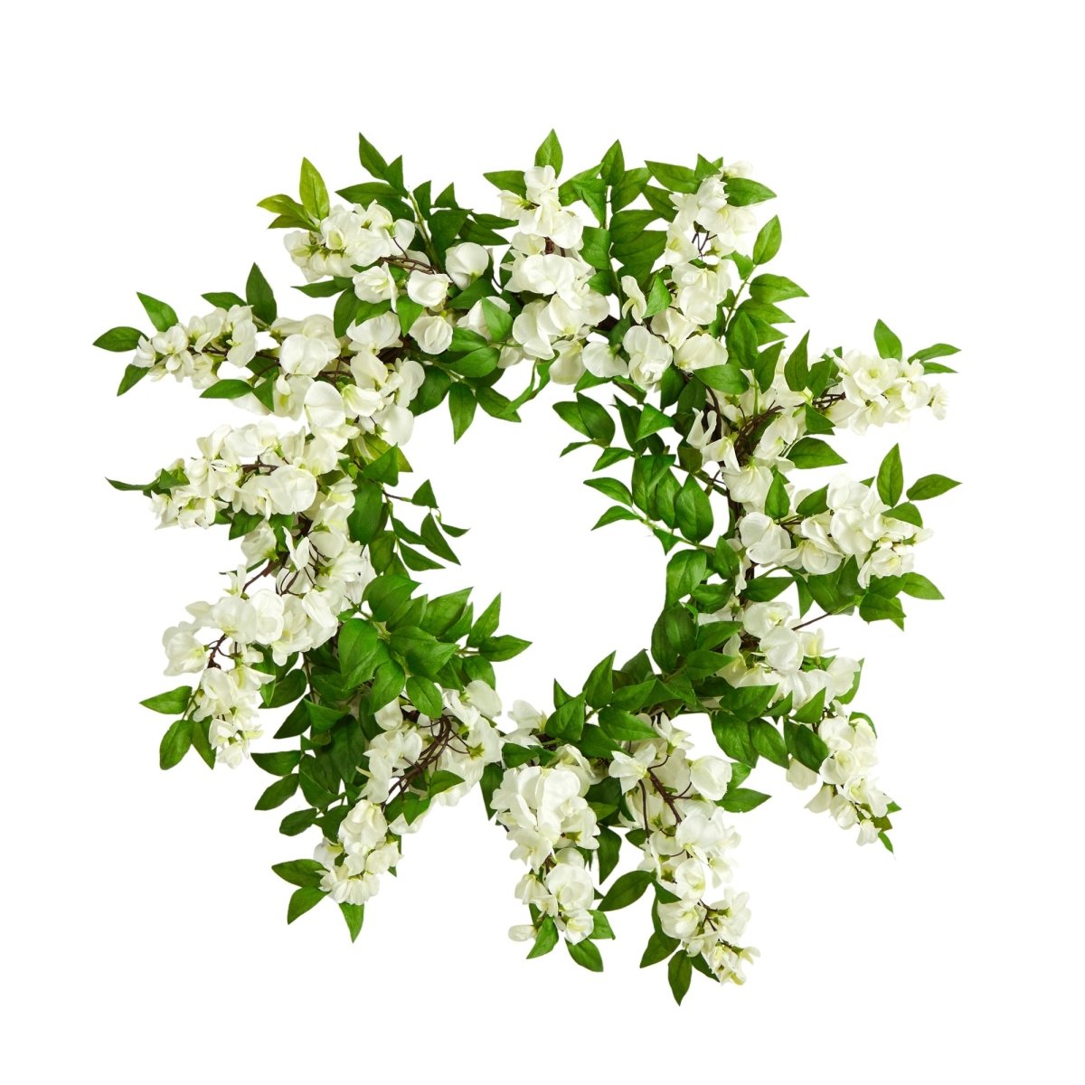  16-in Holiday Christmas Poinsettia Star Twig Wreath