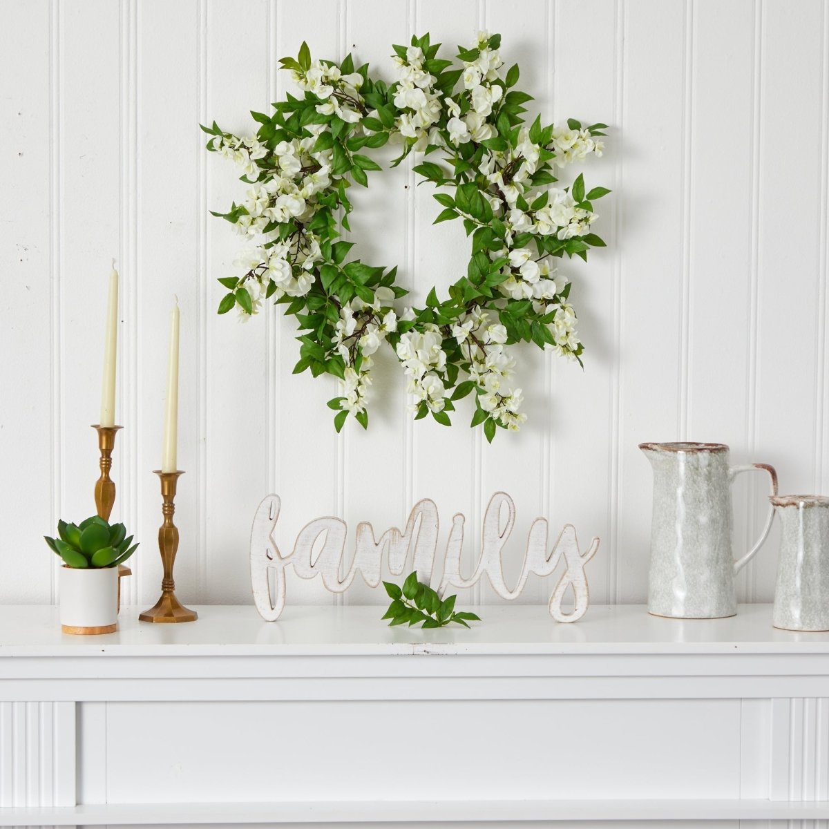  16-in Holiday Christmas Poinsettia Star Twig Wreath