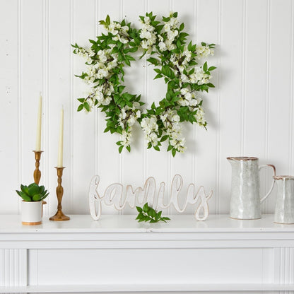  16-in Holiday Christmas Poinsettia Star Twig Wreath