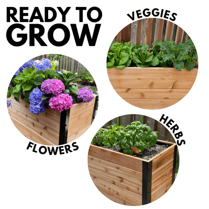  18" X 24" Cedar Planter Box – 24" Tall | Raised Garden Bed
