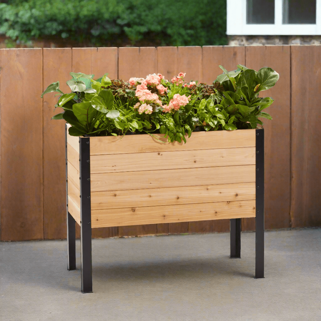 18" X 36" Cedar Raised Garden Bed – 30" Tall | Deep Planting Box