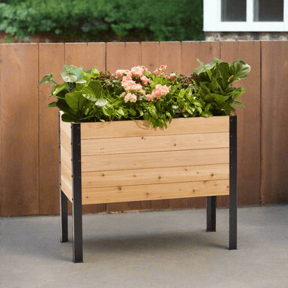  18" X 36" Cedar Raised Garden Bed – 30" Tall | Deep Planting Box