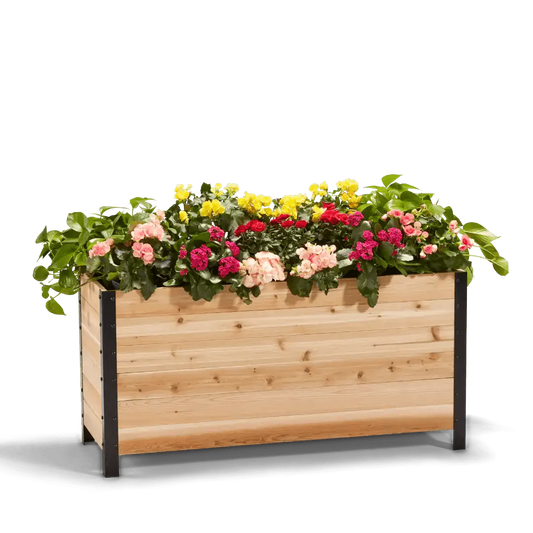  18" X 48" Cedar Planter Box – 24" Tall | Food-Safe Elevated Garden Bed