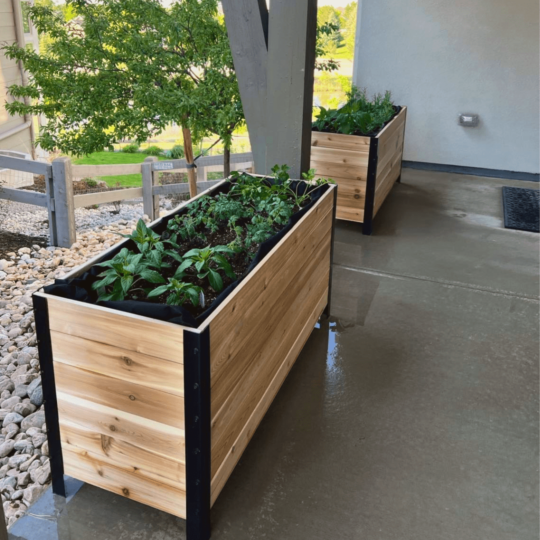  18" X 48" Cedar Planter Box – 24" Tall | Food-Safe Elevated Garden Bed