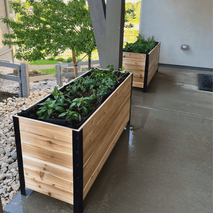  18" X 48" Cedar Planter Box – 24" Tall | Food-Safe Elevated Garden Bed