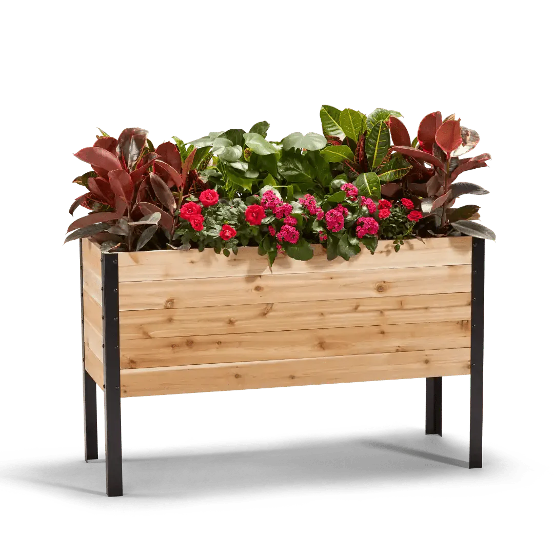  18" X 48" Cedar Raised Garden Bed – 30" Tall | Deep Elevated Planter Box