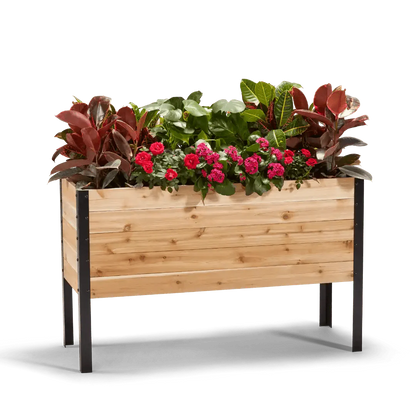  18" X 48" Cedar Raised Garden Bed – 30" Tall | Deep Elevated Planter Box