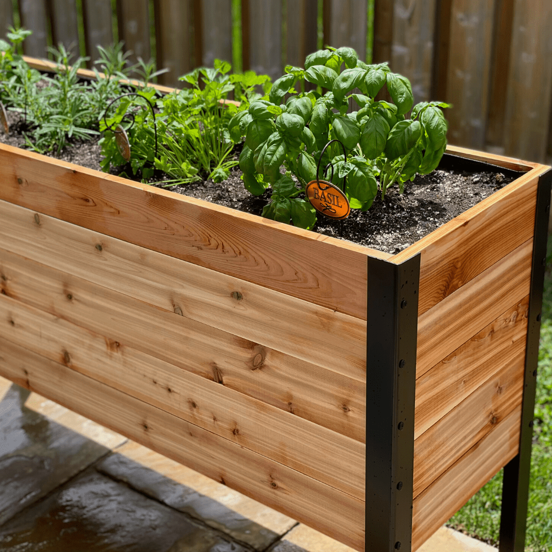  18" X 48" Cedar Raised Garden Bed – 30" Tall | Deep Elevated Planter Box