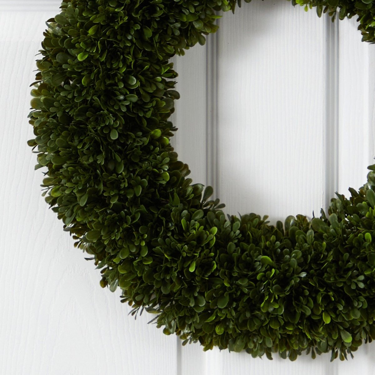  19.5-in Tea Leaf Artificial Wreath | UV Resistant For Indoor & Outdoor Use