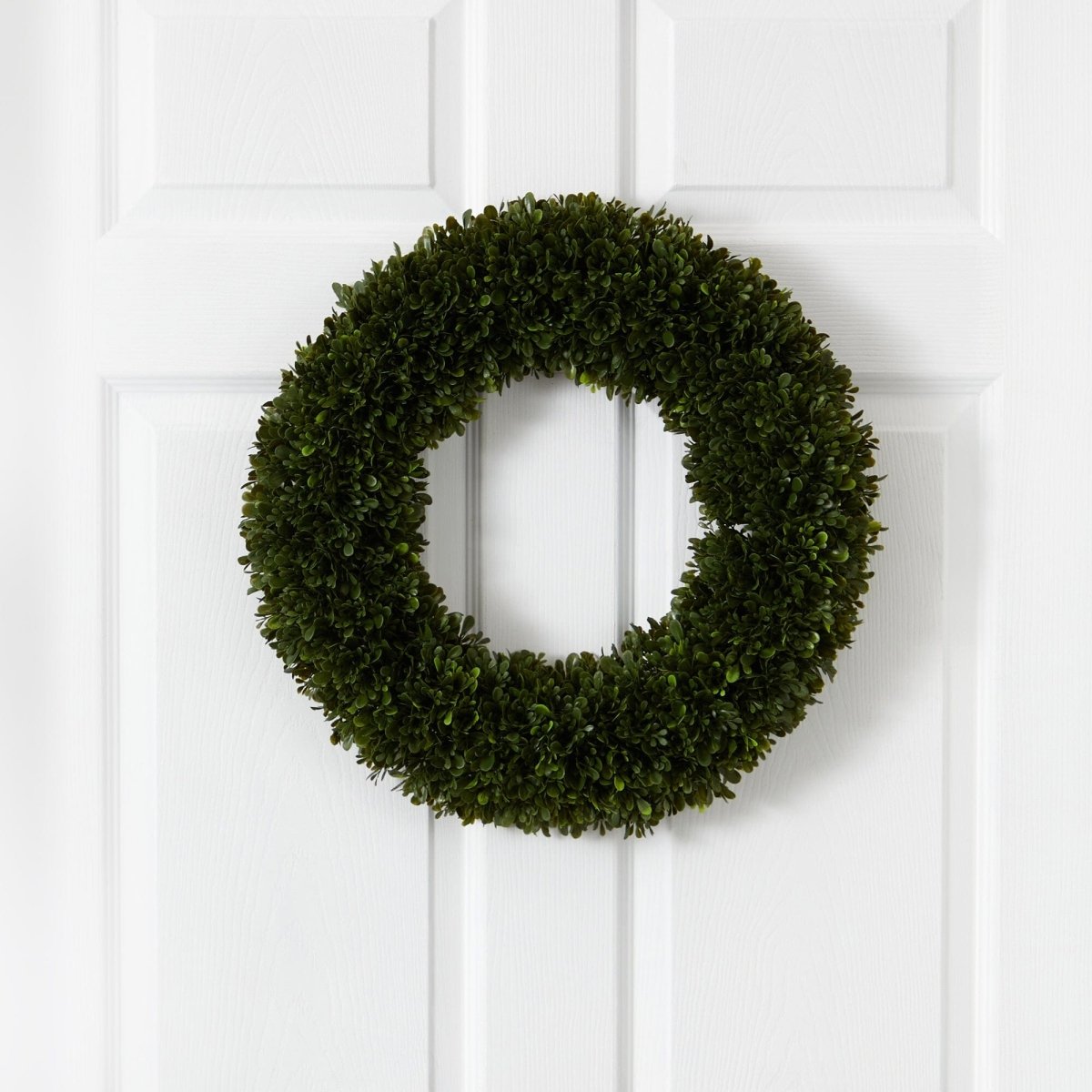  19.5-in Tea Leaf Artificial Wreath | UV Resistant For Indoor & Outdoor Use
