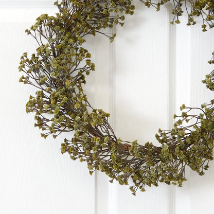  20-in Autumn Gypsophila Wreath | Rustic Fall Décor