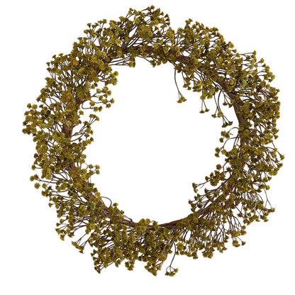 20-in Autumn Gypsophila Wreath | Rustic Fall Décor