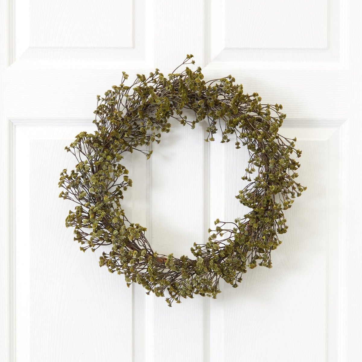  20-in Autumn Gypsophila Wreath | Rustic Fall Décor