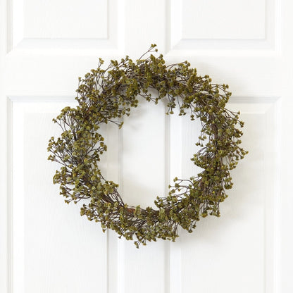  20-in Autumn Gypsophila Wreath | Rustic Fall Décor