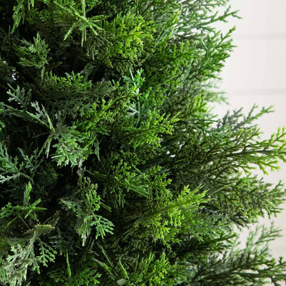  3-ft Artificial Cedar Tree In White Planter UV Resistant (Indoor/Outdoor)