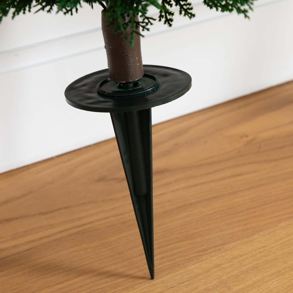  3-ft UV Resistant Artificial Cedar Plant With Integrated Ground Stake – Set Of 2