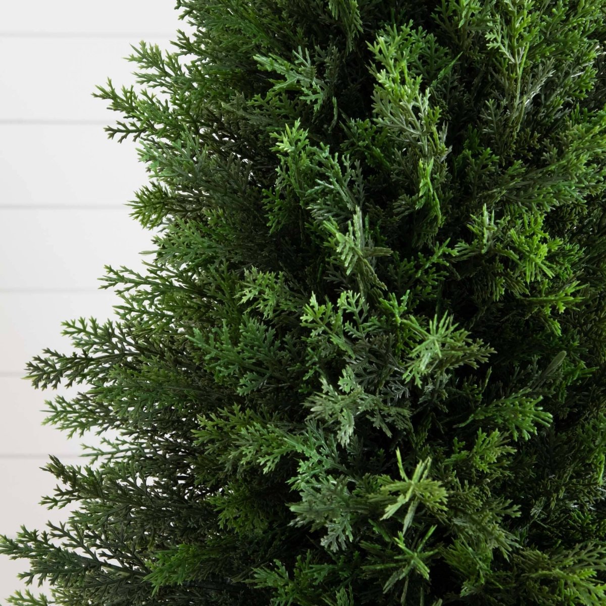  3-ft UV Resistant Artificial Cedar Tree In Decorative White Planter (Indoor/Outdoor)