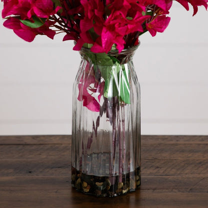  31-in Artificial Pink Bougainvillea Arrangement In Vase | Elegant Floral Décor