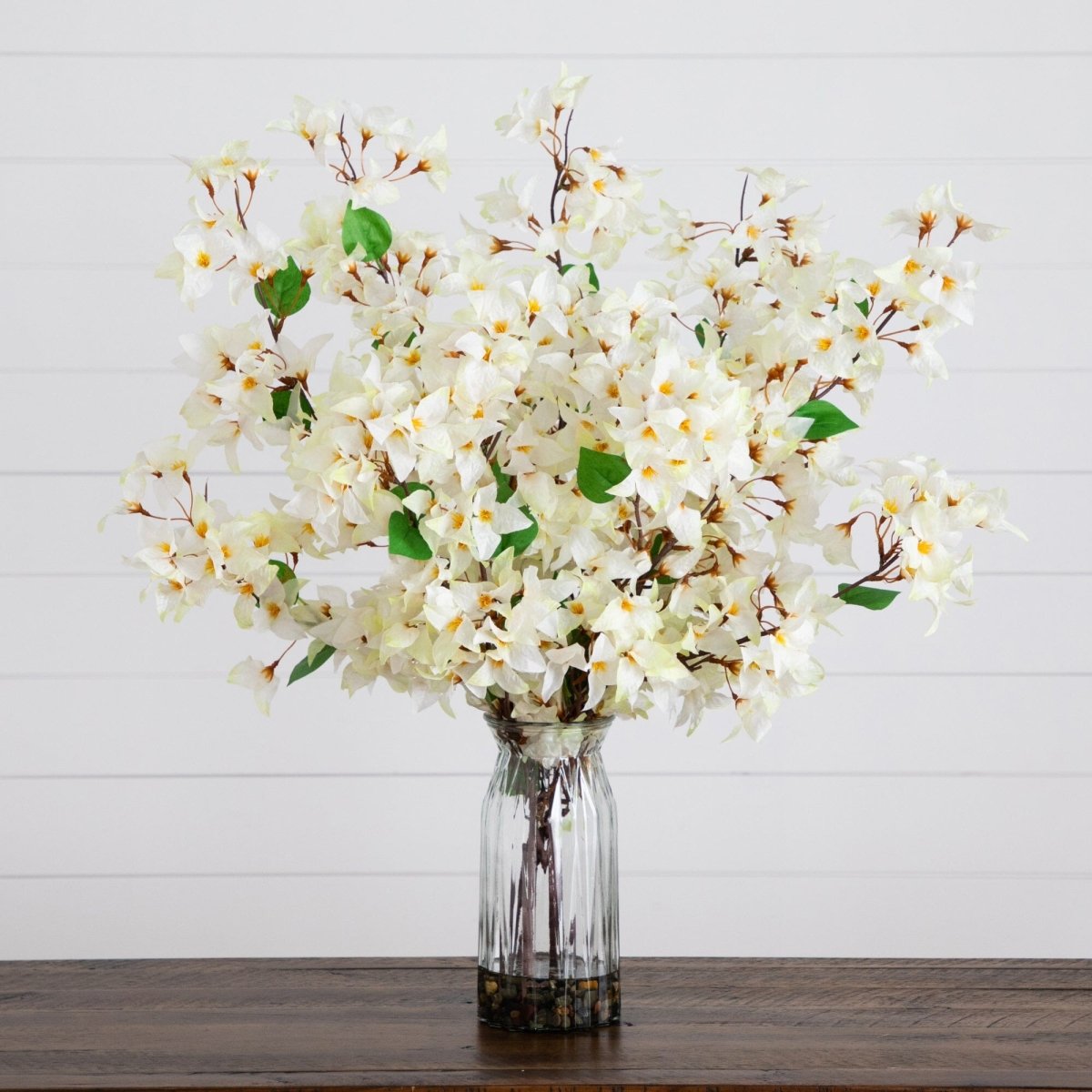 31-in Artificial Pink Bougainvillea Arrangement In Vase | Elegant Floral Décor