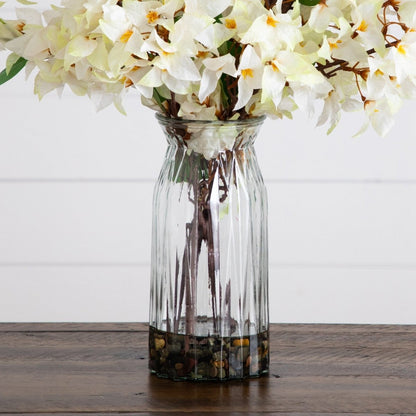  31-in Artificial Pink Bougainvillea Arrangement In Vase | Elegant Floral Décor