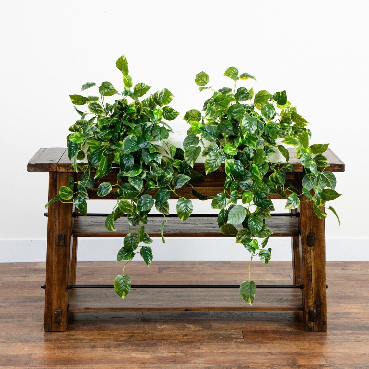  36-in UV Resistant Artificial Pothos Hanging Plant – Set Of 2 | Indoor/Outdoor Faux Greenery