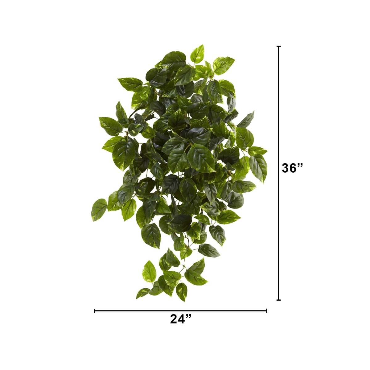  36-in UV Resistant Artificial Pothos Hanging Plant – Set Of 2 | Indoor/Outdoor Faux Greenery