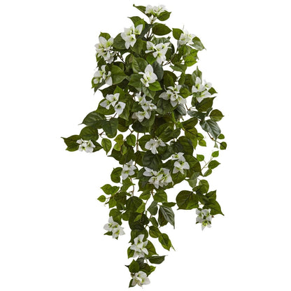  37-in Bougainvillea Hanging Artificial Plant (Set Of 2) | Vibrant Wedding & Home Décor