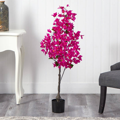  4-ft Bougainvillea Artificial Tree | Vibrant & Lifelike Floral Décor