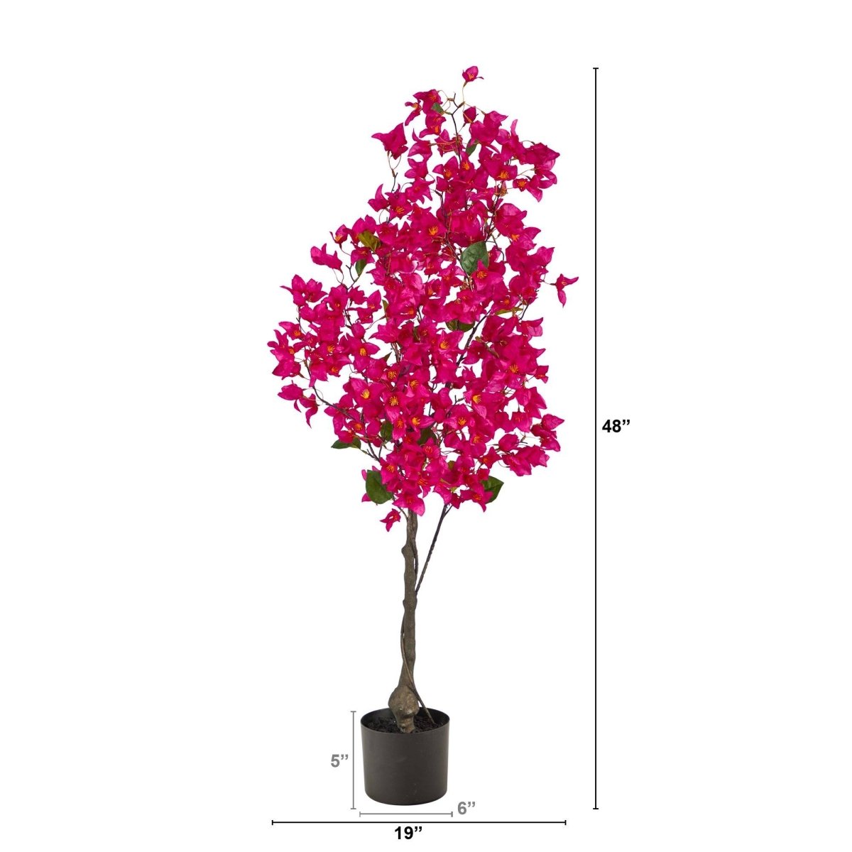  4-ft Bougainvillea Artificial Tree | Vibrant & Lifelike Floral Décor