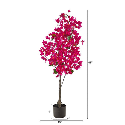  4-ft Bougainvillea Artificial Tree | Vibrant & Lifelike Floral Décor