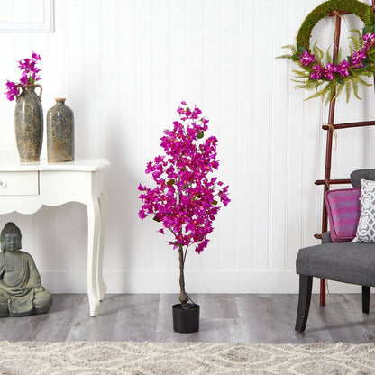  4-ft Bougainvillea Artificial Tree | Vibrant & Lifelike Floral Décor