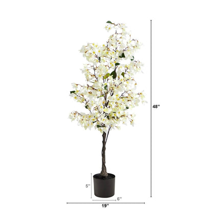  4-ft Bougainvillea Artificial Tree | Vibrant & Lifelike Floral Décor
