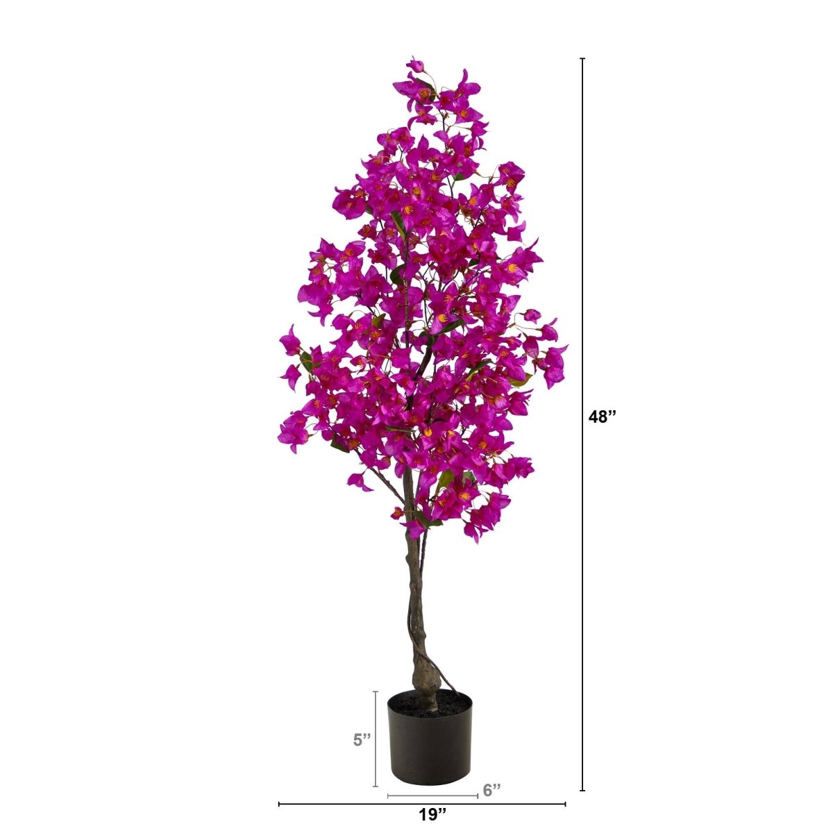  4-ft Bougainvillea Artificial Tree | Vibrant & Lifelike Floral Décor