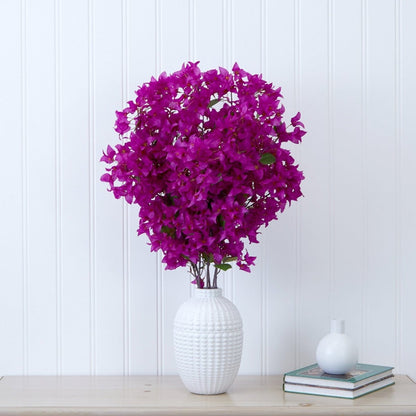  40-in Artificial Purple Bougainvillea Arrangement With Vase