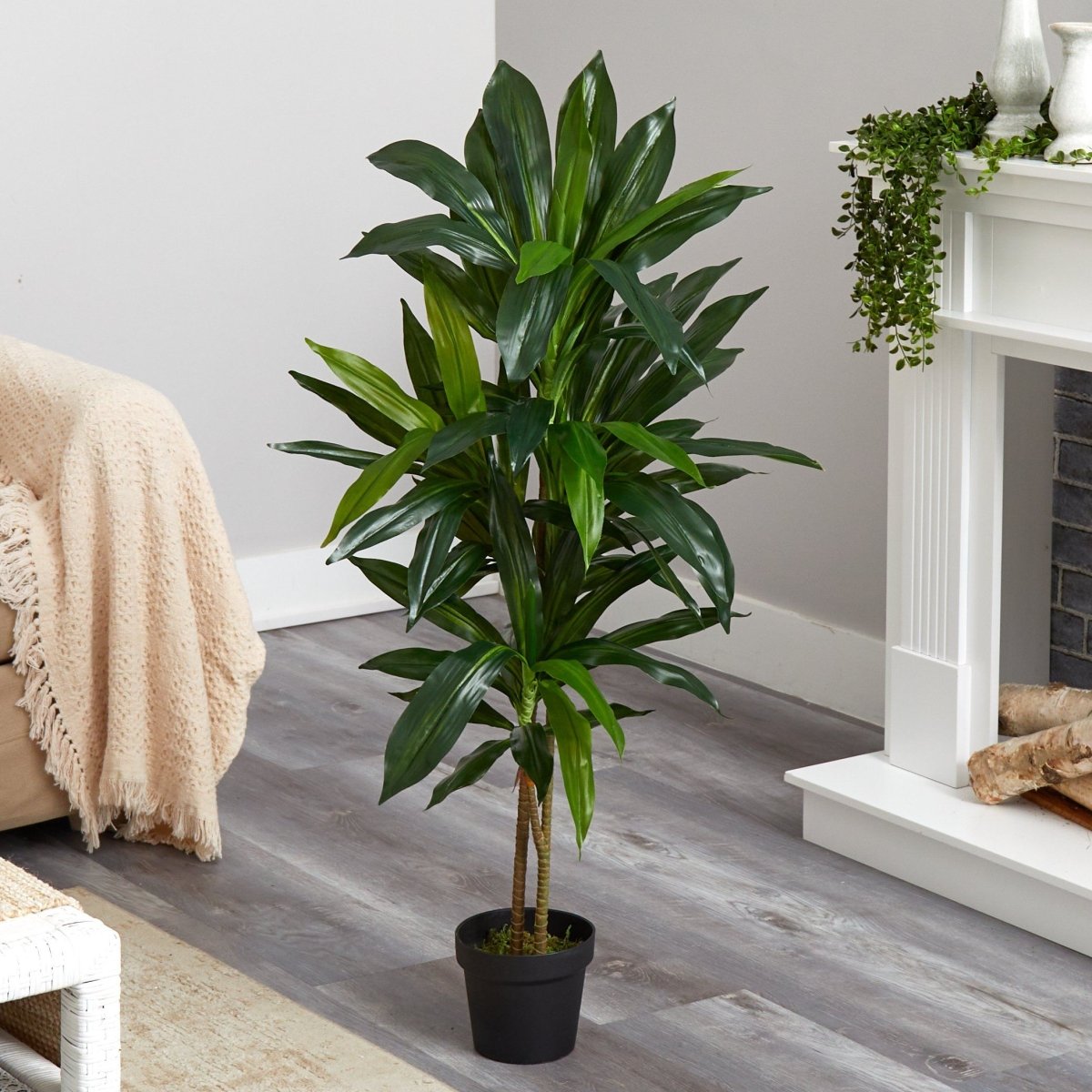  48-in Dracaena Silk Plant (Real Touch)