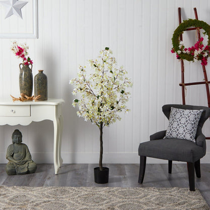  5-ft Bougainvillea Artificial Tree | Vibrant & Lifelike Floral Décor