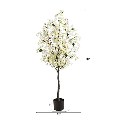  5-ft Bougainvillea Artificial Tree | Vibrant & Lifelike Floral Décor
