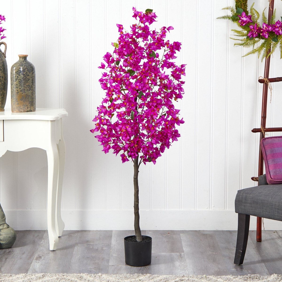  5-ft Bougainvillea Artificial Tree | Vibrant & Lifelike Floral Décor