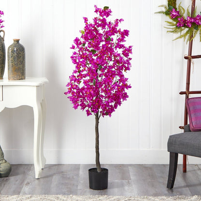  5-ft Bougainvillea Artificial Tree | Vibrant & Lifelike Floral Décor