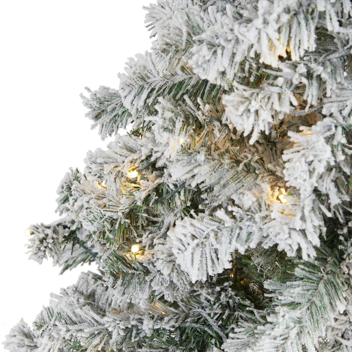  5-ft Flocked Rock Springs Spruce Christmas Tree | 150 LED Lights