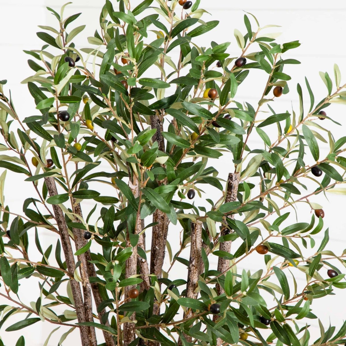  5-ft Mediterranean Olive Silk Tree – Lifelike Faux Foliage In Nursery Planter