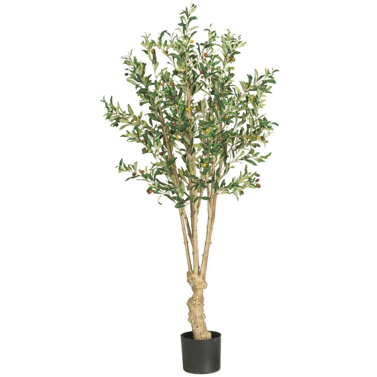  5-ft Mediterranean Olive Silk Tree – Lifelike Faux Foliage In Nursery Planter