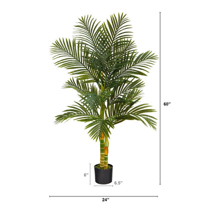  5-ft Golden Cane Artificial Palm Tree - Bring Paradise Indoors