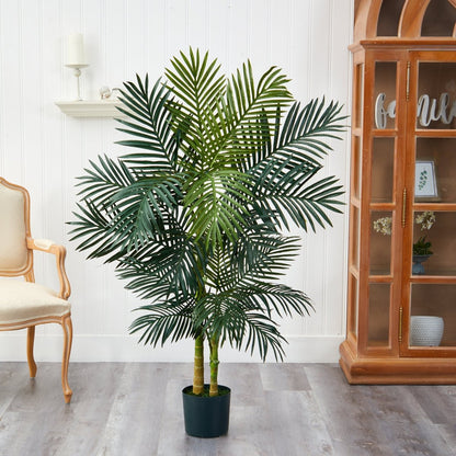  5-ft Golden Cane Palm Tree – Realistic Tropical Artificial Plant