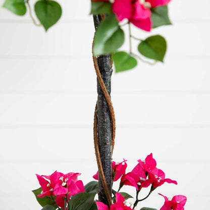  5-ft Mini Bougainvillea Topiary | Elegant Faux Floral Décor