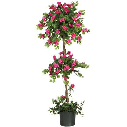  5-ft Mini Bougainvillea Topiary | Elegant Faux Floral Décor