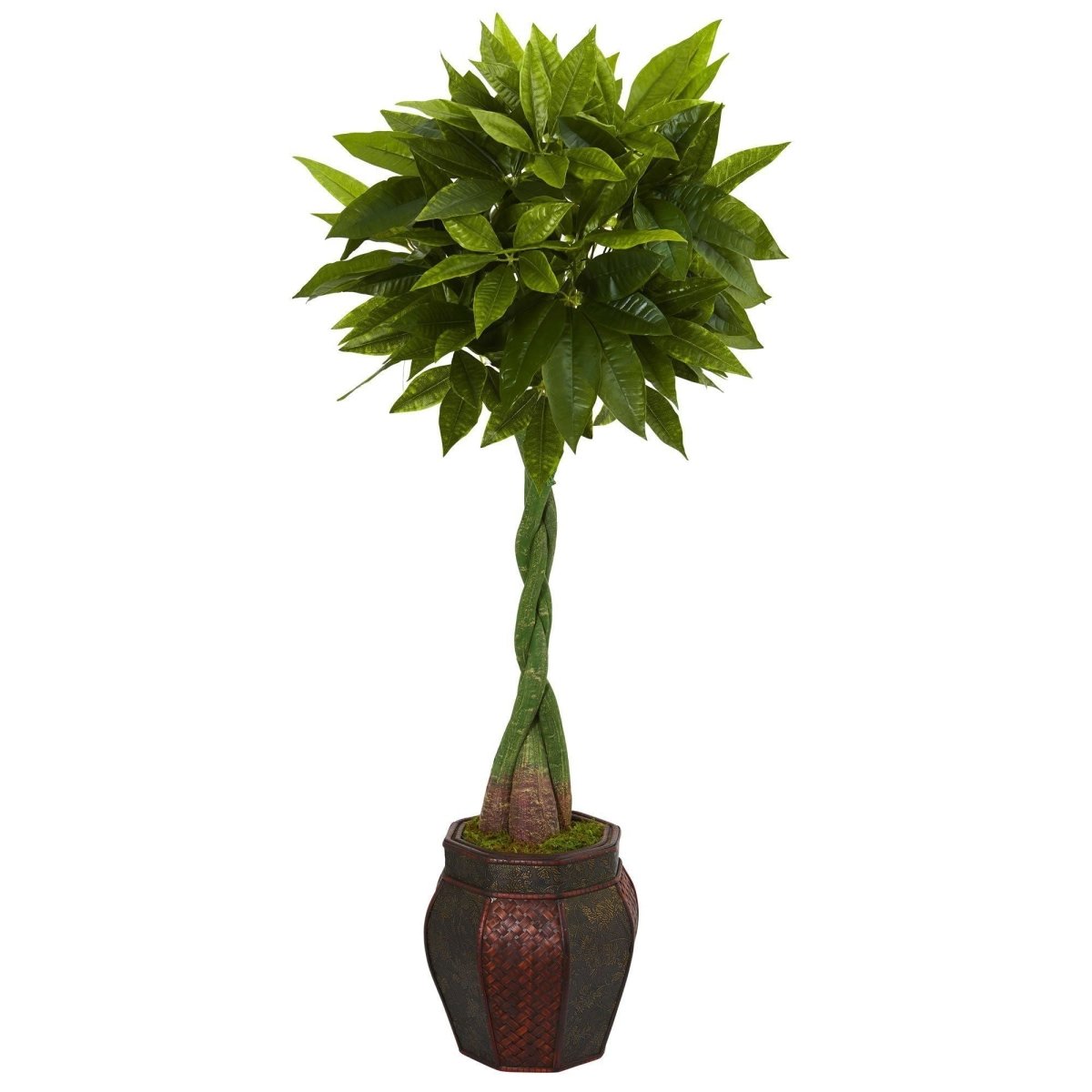  5-ft Money Artificial Tree In Decorative Planter – Lifelike Faux Tree
