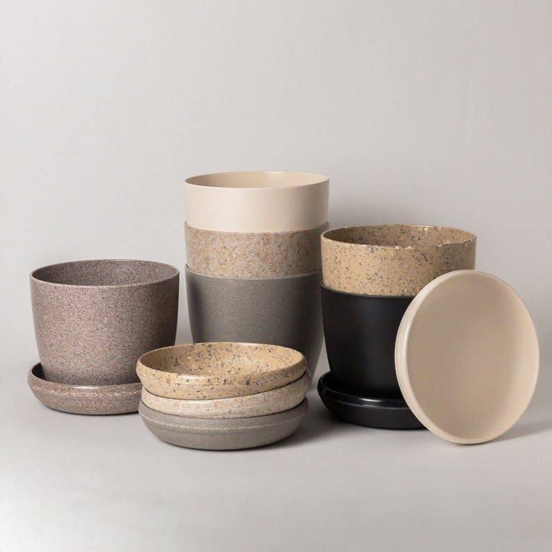  5” Upcycled Mini Planter And Saucer – Earth-Friendly Design