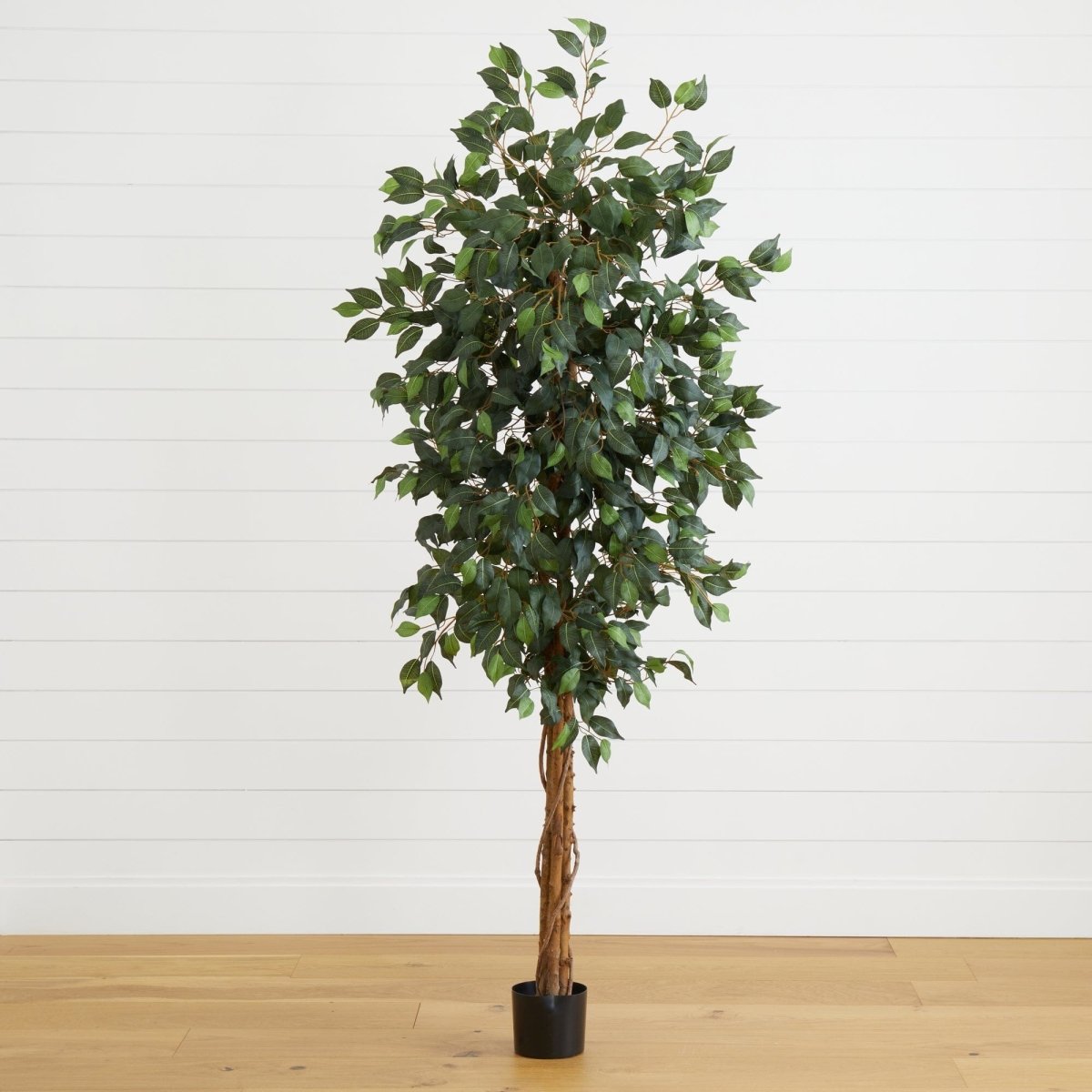  6-ft Silk Ficus Tree – Lifelike Polyester Indoor Artificial Tree