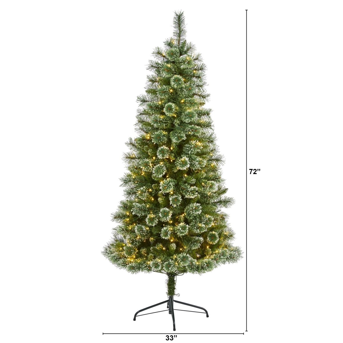  6-ft Wisconsin Slim Snow Tip Pine Tree – Compact Elegance For Holiday Cheer